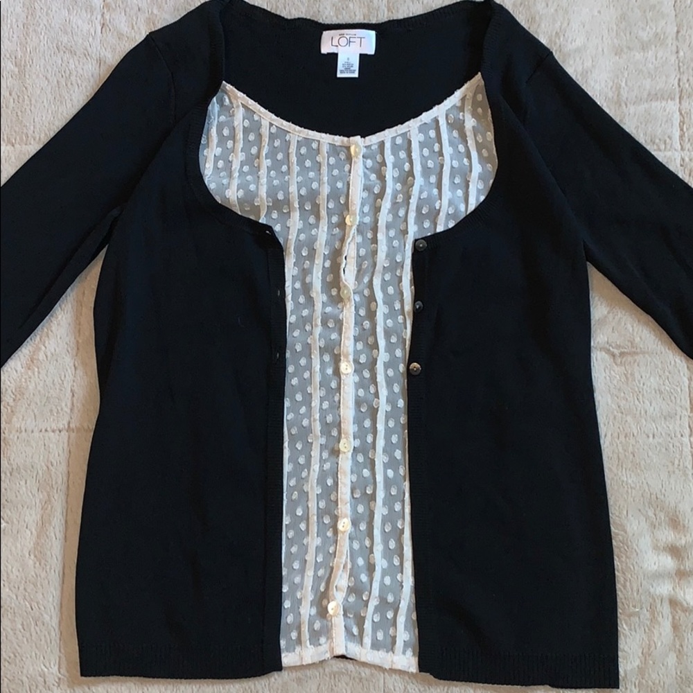 LOFT mock top & cardigan